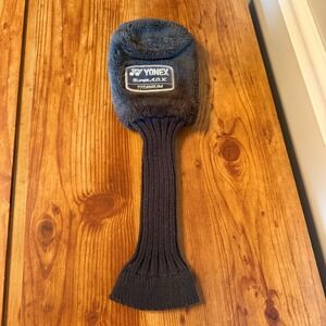 Yonex Super ADX Titanium Golf Club Headcover Dark Gray Fuzzy Knit Sleeve